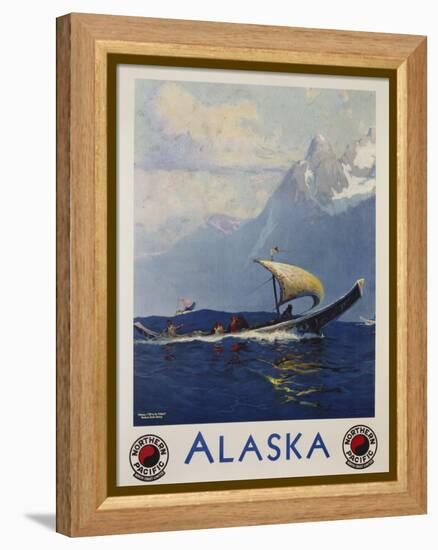 Alaska - Northern Pacific Railway Travel Poster-Sidney Laurence-Framed Premier Image Canvas