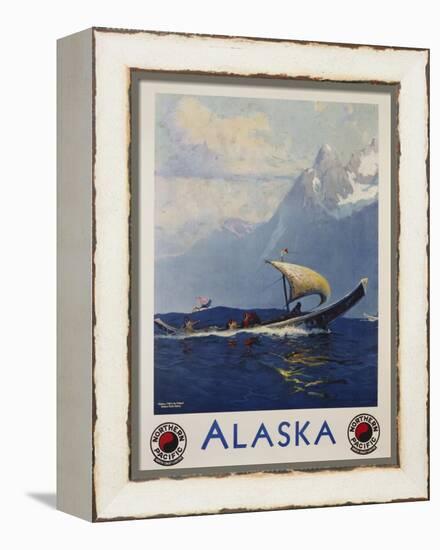 Alaska - Northern Pacific Railway Travel Poster-Sidney Laurence-Framed Premier Image Canvas