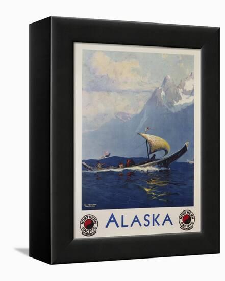 Alaska - Northern Pacific Railway Travel Poster-Sidney Laurence-Framed Premier Image Canvas