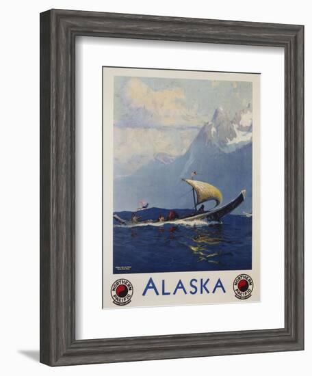 Alaska - Northern Pacific Railway Travel Poster-Sidney Laurence-Framed Giclee Print