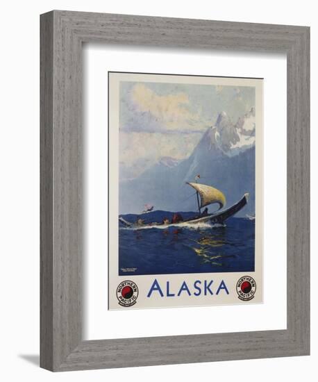 Alaska - Northern Pacific Railway Travel Poster-Sidney Laurence-Framed Giclee Print