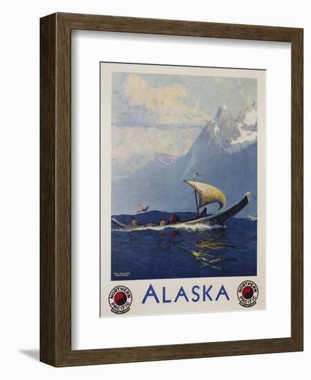 Alaska - Northern Pacific Railway Travel Poster-Sidney Laurence-Framed Giclee Print