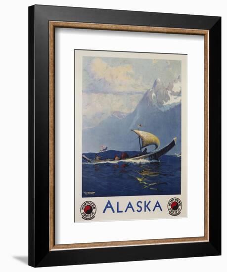 Alaska - Northern Pacific Railway Travel Poster-Sidney Laurence-Framed Giclee Print