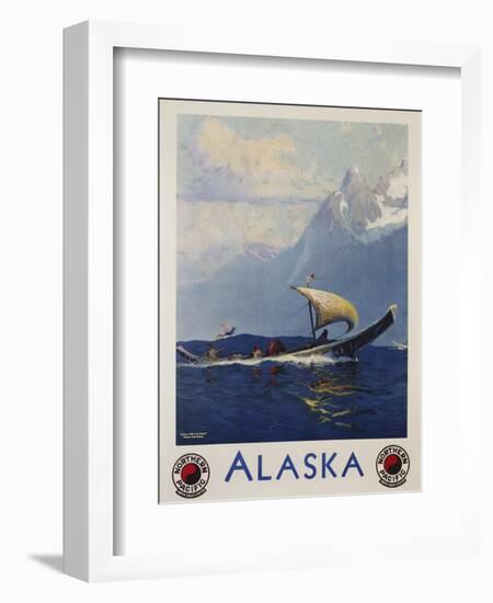 Alaska - Northern Pacific Railway Travel Poster-Sidney Laurence-Framed Giclee Print