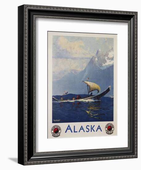 Alaska - Northern Pacific Railway Travel Poster-Sidney Laurence-Framed Giclee Print