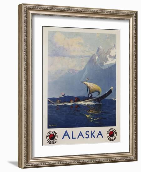 Alaska - Northern Pacific Railway Travel Poster-Sidney Laurence-Framed Giclee Print