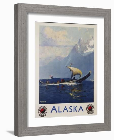 Alaska - Northern Pacific Railway Travel Poster-Sidney Laurence-Framed Giclee Print