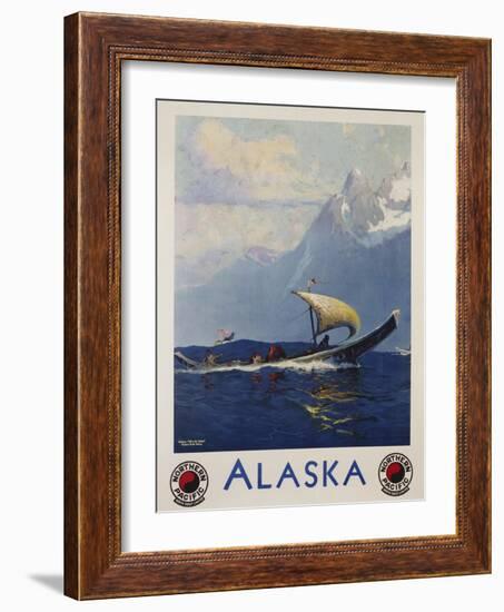 Alaska - Northern Pacific Railway Travel Poster-Sidney Laurence-Framed Giclee Print