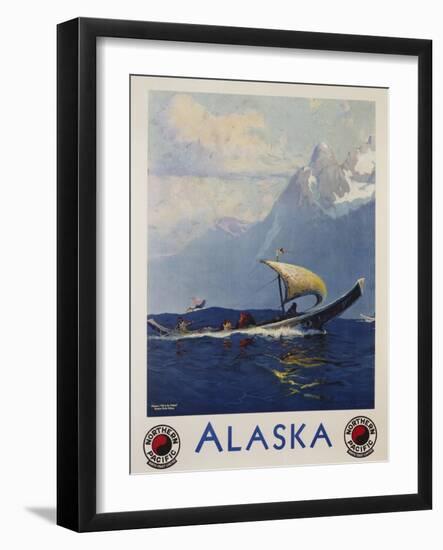 Alaska - Northern Pacific Railway Travel Poster-Sidney Laurence-Framed Giclee Print