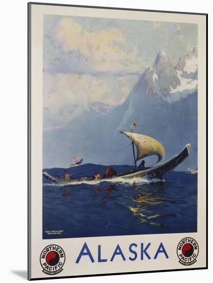 Alaska - Northern Pacific Railway Travel Poster-Sidney Laurence-Mounted Giclee Print