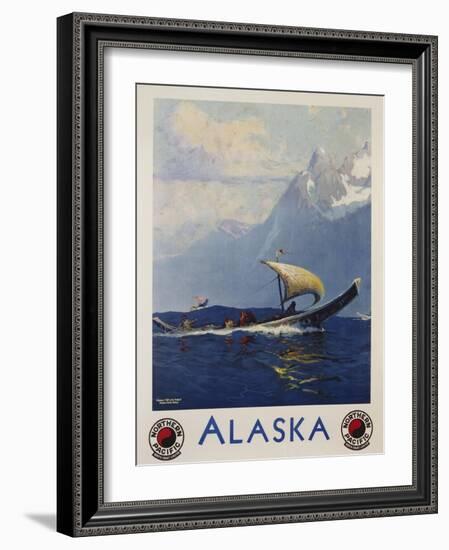 Alaska - Northern Pacific Railway Travel Poster-Sidney Laurence-Framed Giclee Print