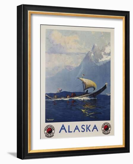 Alaska - Northern Pacific Railway Travel Poster-Sidney Laurence-Framed Giclee Print