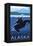 Alaska - Orca and Calf-Lantern Press-Framed Stretched Canvas