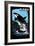 Alaska - Orca - Scratchboard-Lantern Press-Framed Premium Giclee Print