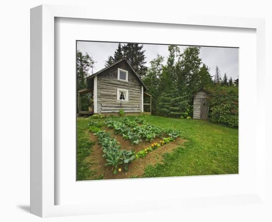 Alaska-Pratt Museum Homestead and Outhouse Built in 1929, Homer, Alaska, USA-Dennis Flaherty-Framed Photographic Print