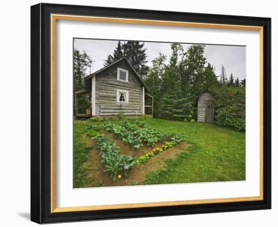 Alaska-Pratt Museum Homestead and Outhouse Built in 1929, Homer, Alaska, USA-Dennis Flaherty-Framed Photographic Print