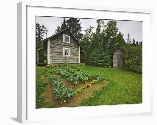 Alaska-Pratt Museum Homestead and Outhouse Built in 1929, Homer, Alaska, USA-Dennis Flaherty-Framed Photographic Print