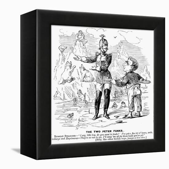 Alaska Purchase Cartoon-null-Framed Premier Image Canvas