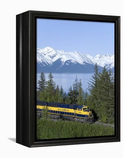 Alaska Railroad Near Girdwood, Alaska, United States of America, North America-null-Framed Premier Image Canvas