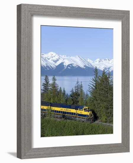 Alaska Railroad Near Girdwood, Alaska, United States of America, North America-null-Framed Photographic Print