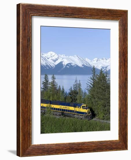 Alaska Railroad Near Girdwood, Alaska, United States of America, North America-null-Framed Photographic Print