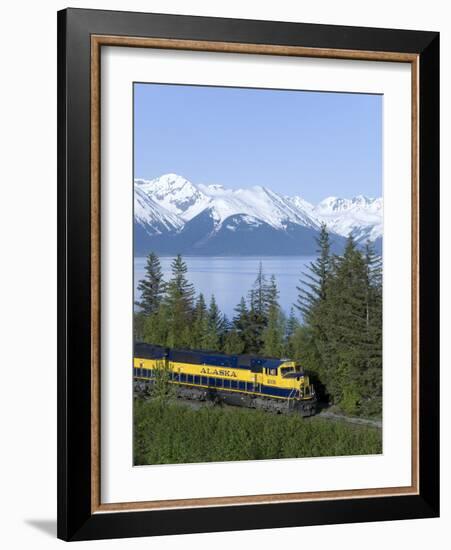 Alaska Railroad Near Girdwood, Alaska, United States of America, North America-null-Framed Photographic Print