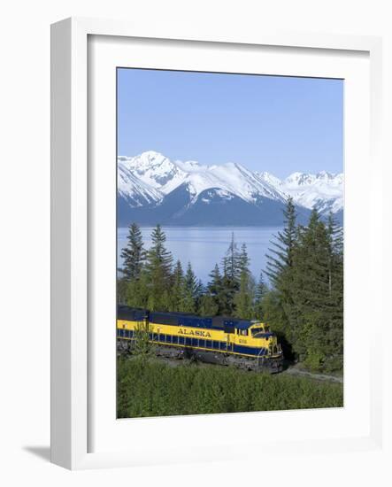 Alaska Railroad Near Girdwood, Alaska, United States of America, North America-null-Framed Photographic Print