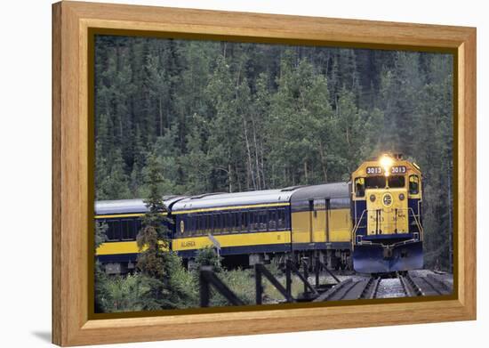 Alaska Railroad Train, Denali National Park, Alaska, USA-Gerry Reynolds-Framed Premier Image Canvas