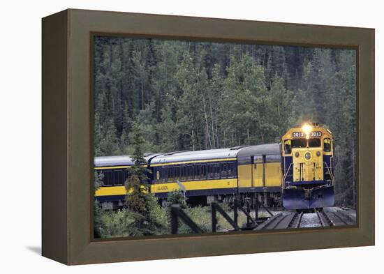 Alaska Railroad Train, Denali National Park, Alaska, USA-Gerry Reynolds-Framed Premier Image Canvas