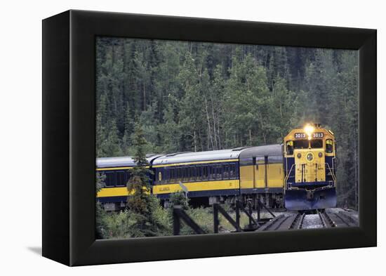 Alaska Railroad Train, Denali National Park, Alaska, USA-Gerry Reynolds-Framed Premier Image Canvas