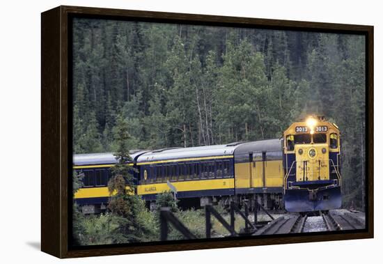Alaska Railroad Train, Denali National Park, Alaska, USA-Gerry Reynolds-Framed Premier Image Canvas