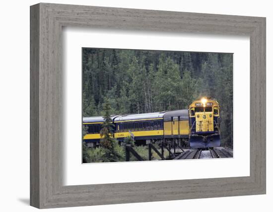 Alaska Railroad Train, Denali National Park, Alaska, USA-Gerry Reynolds-Framed Photographic Print