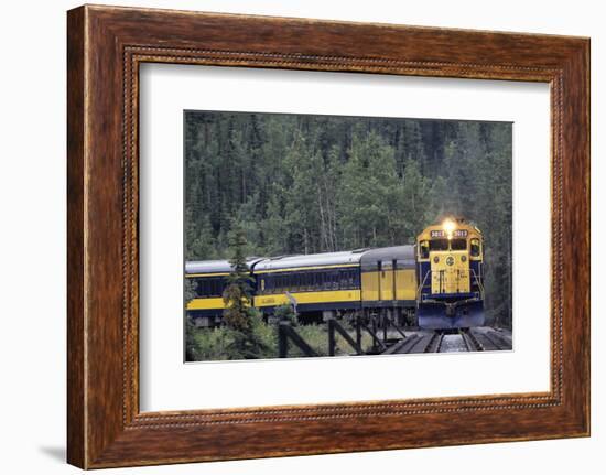 Alaska Railroad Train, Denali National Park, Alaska, USA-Gerry Reynolds-Framed Photographic Print