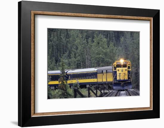 Alaska Railroad Train, Denali National Park, Alaska, USA-Gerry Reynolds-Framed Photographic Print