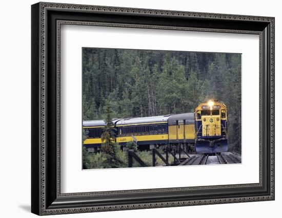 Alaska Railroad Train, Denali National Park, Alaska, USA-Gerry Reynolds-Framed Photographic Print