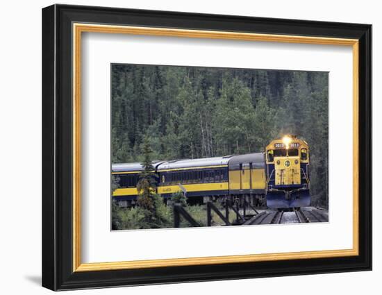 Alaska Railroad Train, Denali National Park, Alaska, USA-Gerry Reynolds-Framed Photographic Print