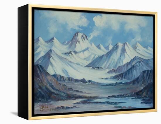 Alaska Range From Richardson Highway-Anna P. Gellenbeck-Framed Premier Image Canvas