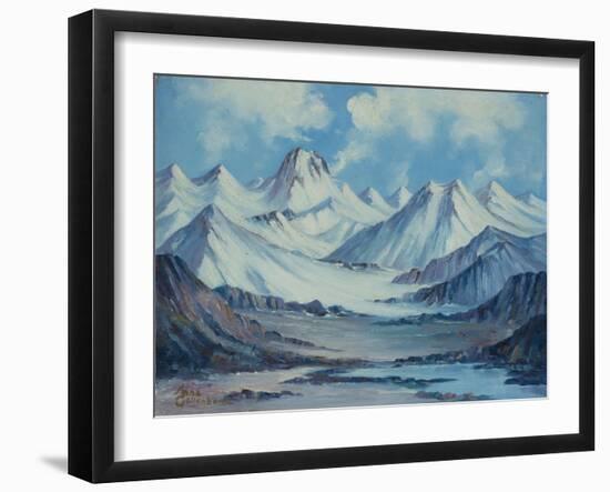 Alaska Range From Richardson Highway-Anna P. Gellenbeck-Framed Giclee Print