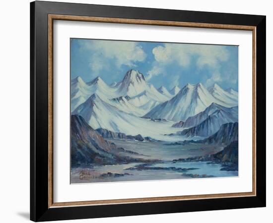 Alaska Range From Richardson Highway-Anna P. Gellenbeck-Framed Giclee Print