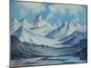 Alaska Range From Richardson Highway-Anna P. Gellenbeck-Mounted Giclee Print