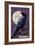 Alaska - Raven and Moon Purple Sky-Lantern Press-Framed Art Print