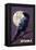Alaska - Raven and Moon Purple Sky-Lantern Press-Framed Stretched Canvas