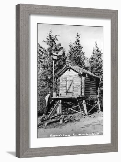 Alaska - Richardson Hwy; A Trapper's Cache-Lantern Press-Framed Art Print