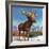 Alaska's Mighty Moose-English School-Framed Giclee Print