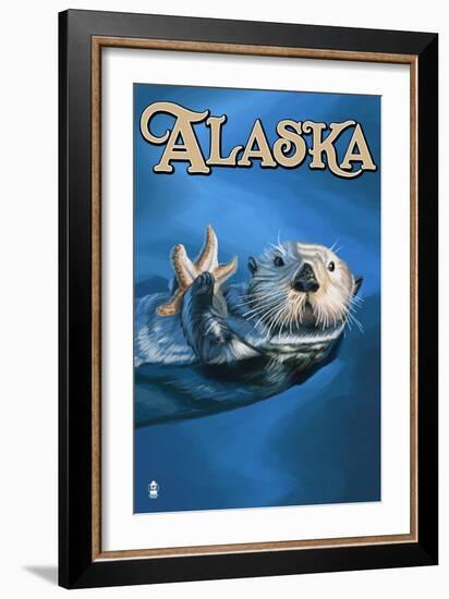 Alaska - Sea Otter-Lantern Press-Framed Art Print