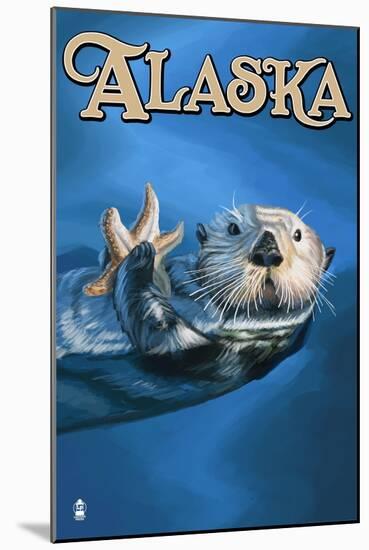 Alaska - Sea Otter-Lantern Press-Mounted Art Print