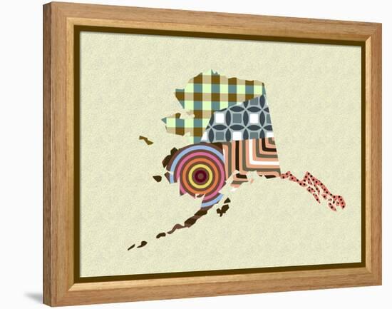 Alaska State Map-Lanre Adefioye-Framed Premier Image Canvas