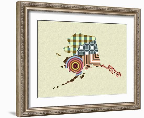 Alaska State Map-Lanre Adefioye-Framed Giclee Print