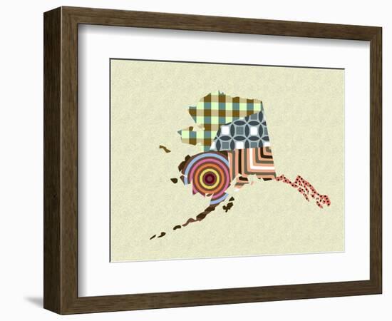 Alaska State Map-Lanre Adefioye-Framed Giclee Print