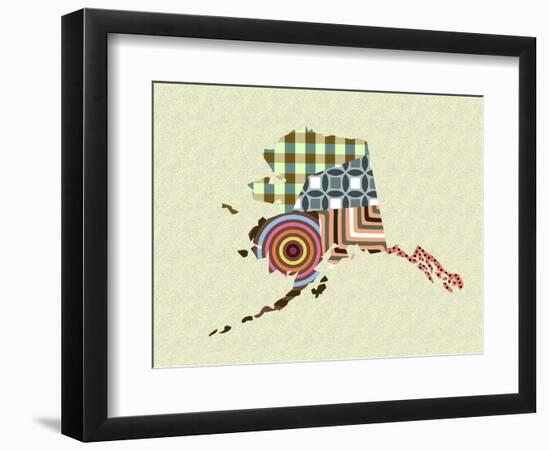 Alaska State Map-Lanre Adefioye-Framed Giclee Print